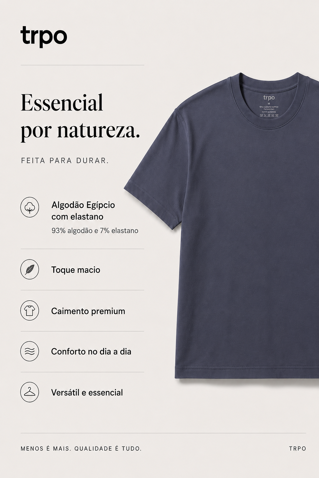 Camiseta Azul-Marinho